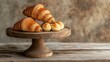 © si9nzation - Golden croissants and pastries on rustic wood