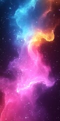 Wall Mural - Vibrant nebula in space.
