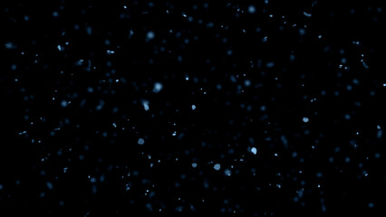 Wall Mural - blurred blue fire embers sparks on black background . texture isolated overlays. concept of particle