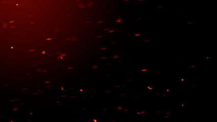 Wall Mural - blurred fire embers sparks on black background . texture isolated overlays. concept of particles, sp