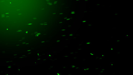 Wall Mural - blurred green embers sparks on black background . texture isolated overlays. concept of particles, s
