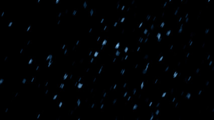 Wall Mural - blurred blue fire embers sparks on black background . texture isolated overlays. concept of particle