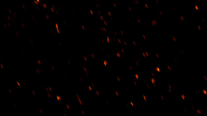 Wall Mural - blurred fire embers sparks on black background . texture isolated overlays. concept of particles, sp