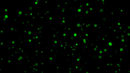 Wall Mural - blurred green embers sparks on black background . texture isolated overlays. concept of particles, s