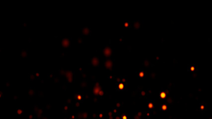 Wall Mural - blurred fire embers sparks on black background . texture isolated overlays. concept of particles, sp