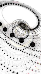 Wall Mural - fantastic vertical video animation with particle stripe object in slow motion, 2304x4096 loop 4k