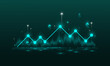 © siriwat - Background image of financial graphs, marketing, technology concepts, analysis, stock market fluctuations.