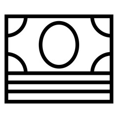 Wall Mural - simple black and white vector illustration of a banknote. a clean, minimalist design ideal for finan