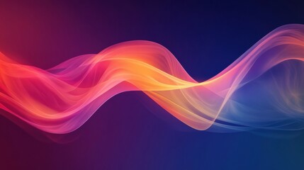 Leinwandbilder - Abstract colorful wave design with ample copy space for text and branding purposes. Generative AI