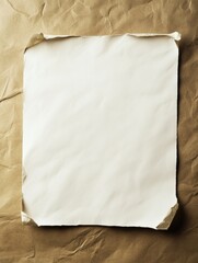Aufkleber - Blank paper on textured brown background for creative mock up and text placement. Generative AI