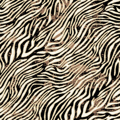 Wall Mural - abstract zebra skin texture wallpaper grunge vector seamless pattern for fabric shirt cloth pillow c