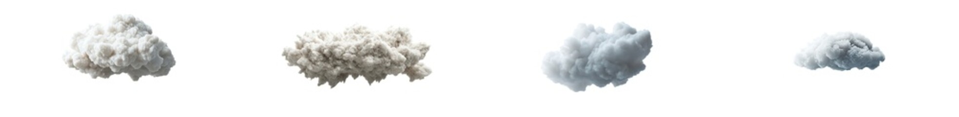 Poster - A single white cloud, light and fluffy, isolated on a transparent surface