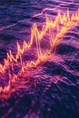 Wall Mural - Abstract neon pink and blue high speed light waves on a black background
