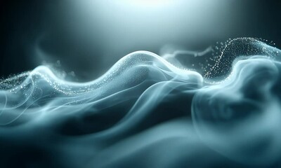 Wall Mural - a mesmerizing swirl of blue smoke against a dark background, creating an ethereal and dynamic visual