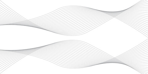 Vector modern wave line smooth and particle gray wave curve lines abstract background with flowing.