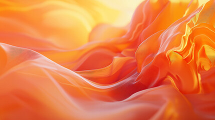 Canvas Print - Orange Silk Drape