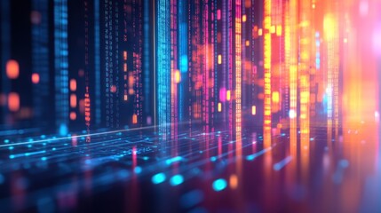 Digital Rain: Abstract Data Stream Visualization