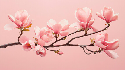 Sticker - Pink Magnolia Branch