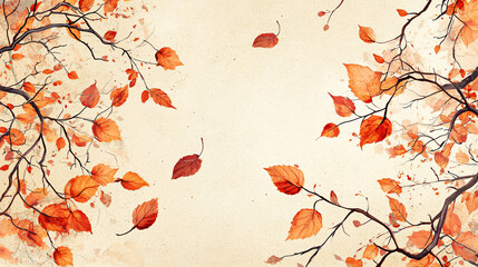 Sticker - Autumn Leaves Watercolor