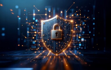 Wall Mural - digital background, protect internet data. cybersecurity background. cyber background. digital attac
