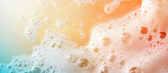 Wall Mural - Colorful abstract bubbles and foam texture with soft gradients and copy space for text.