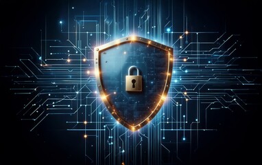 Wall Mural - digital security. secure internet, hacker. protect internet. cybersecurity. digital lock internet, p