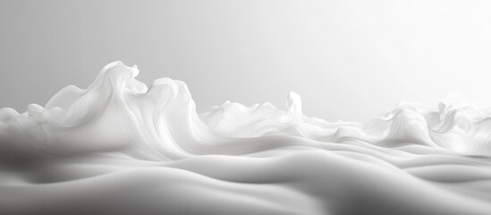 Wall Mural - Abstract white foam waves with soft textures and gradients on a light background suitable for copy space and design use.