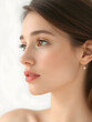© Creatively - Elegant Female Model with Pristine Skin, beautiful hair and lips in Fashionable Beauty Portrait. Generative AI