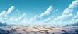 © Seyyar - Dry Landscape with Cracked Ground and Open Sky, Empty Space for Text Overlay