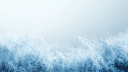 Wall Mural - blue frosty snowflake background with abstract ice texture and soft gradient light copy space