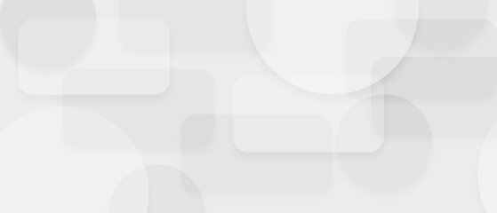 Wall Mural - abstract white geometric banner design background