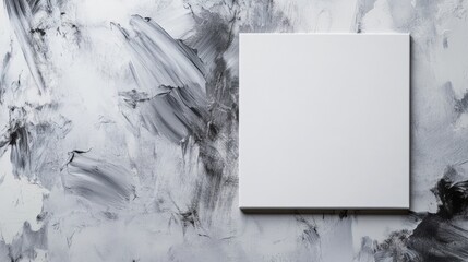 Poster - Artistic space with empty canvas ready for creativity on textured background. Generative AI