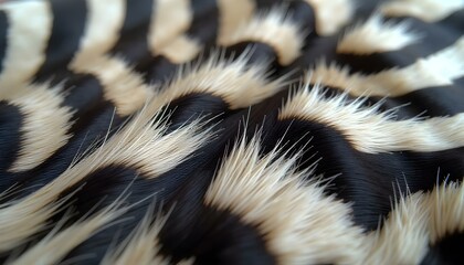 Zebra fur texture close-up