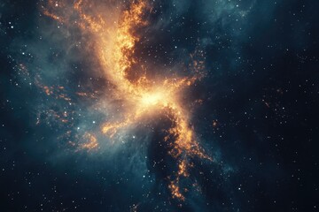 Wall Mural - Galaxy with large star