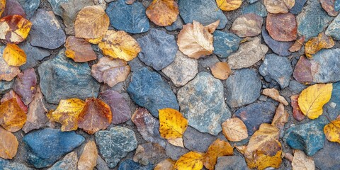 Canvas Print - Leaves on rock wall