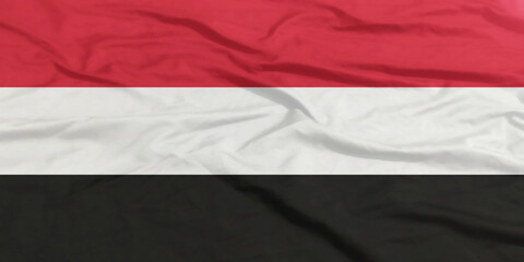 Wall Mural - Yemen Flag Waving Close Up