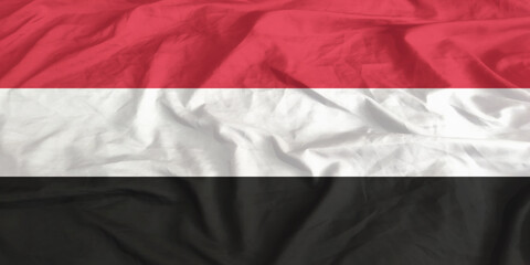 Wall Mural - Yemen Flag Waving Close Up