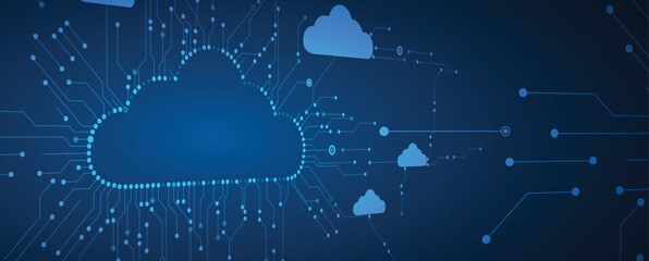 Aufkleber - Technology and innovation abstract concept on blue background