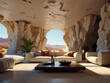 © Apple Stock 963 - modern white smooth stone cave furniture