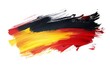 © ripon - abstract german flag in paint brush stroke, isolated on white or transparent png