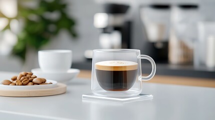 Sticker - Espresso in Double Walled Glass Mug