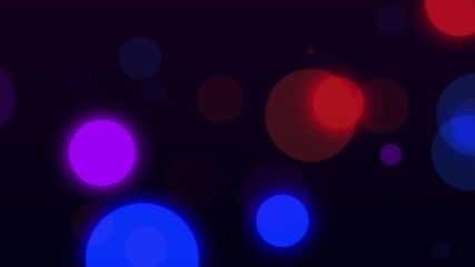 Wall Mural - Glowing Spheres Rising in Darkness 4K Loop features multicolored glowing spheres rising up from top to bottom against a dark gradient background in a loop.
