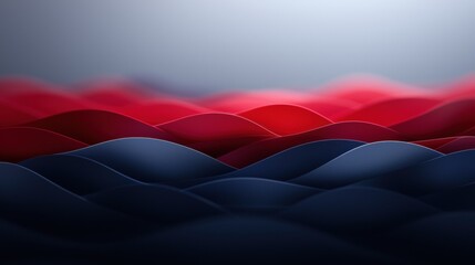 Wall Mural - a blue and red wave with a grey background