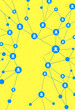 © SusDmi - Abstract social network on a yellow background with copy space, with white tones