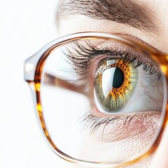 Poster - Exploring the intricate details of a human eye through close up observation. Generative AI
