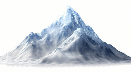 Wall Mural - Ice snow mountain with isolated on transparent background. png file, 3d rendering , clip art and cut out. Sunweave. Illustration