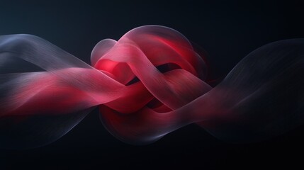 Wall Mural - a red and black spiral with a white line in the middle