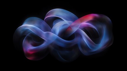 Wall Mural - a blue and red spiral with a black background