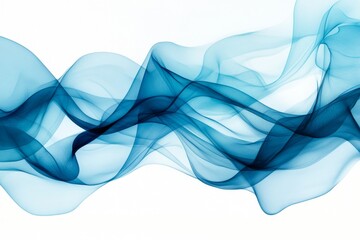 Aufkleber - A minimalist depiction of a single wave in a clean, geometric style, with soft blue gradients against a white background
