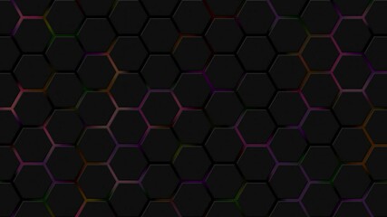 Aufkleber - Abstract hexagon background. Technology polygonal design. Digital futuristic minimalism